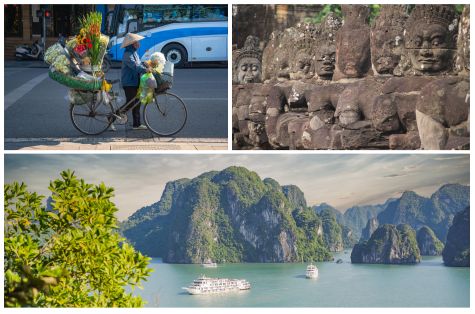 Circuito Bus Bellezas de Vietnam y Camboya con Tailandia Temp. Alta.