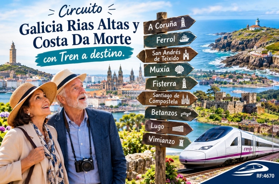  Circuito Galicia Rias Altas y Costa Da Morte con Tren a destino (I)