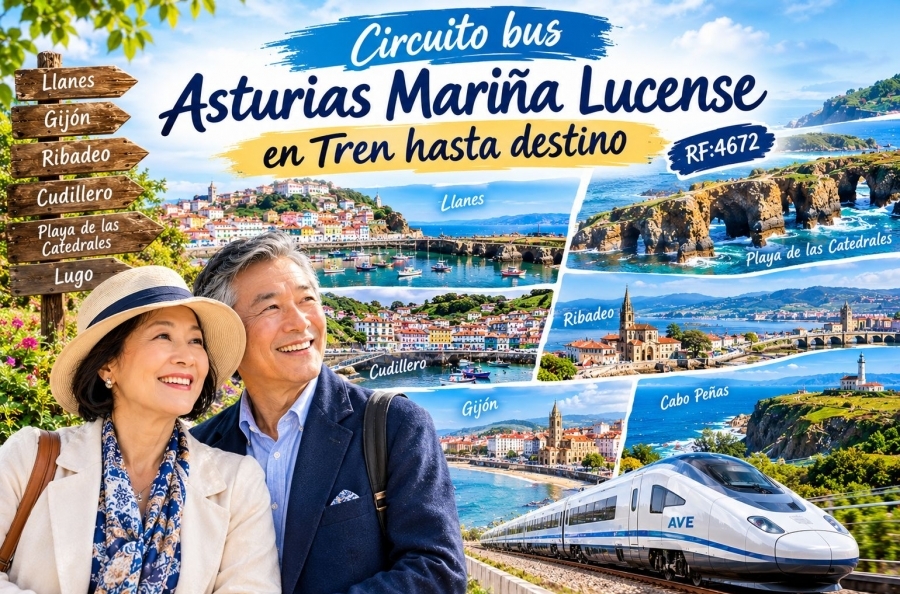 Circuito bus Asturias Mari�a Lucense en Tren hasta destino (I)