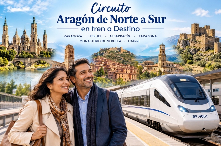 Circuito Arag�n de Norte a Sur en tren a Destino (I)
